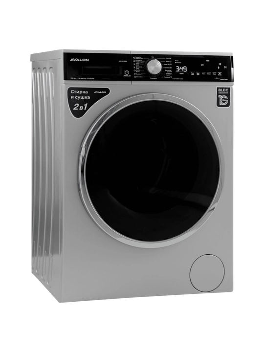 Стиральная машина Avalon AVL-WD 9060 S, 9 кг, 1400 об/мин, стирка+сушка, инвертор, A+++