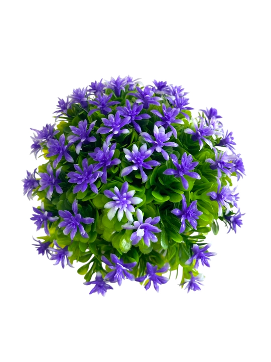 Sun'iy dekorativ gul "Lavanda" sement tuvakda, interyer uchun, 12 sm