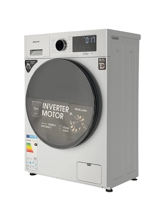 Kir yuvish mashinasi Avalon AVL-WM 6040 W Flat, 6 kg, 1000 rpm, inverter, tez yuvish