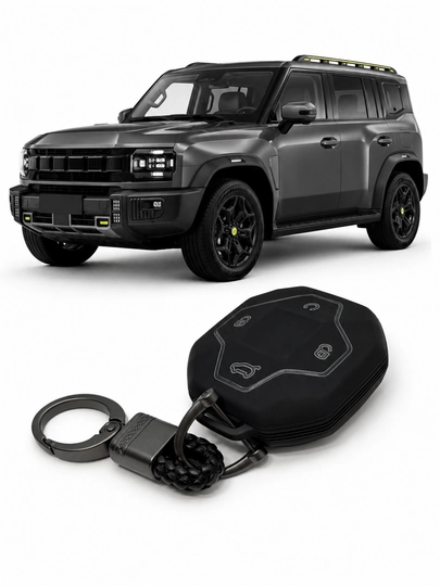 Силиконовый чехол ключа Jetour T2 защита брелка — AUTOH-JETAURT2CHEXOL-ЧЕРН