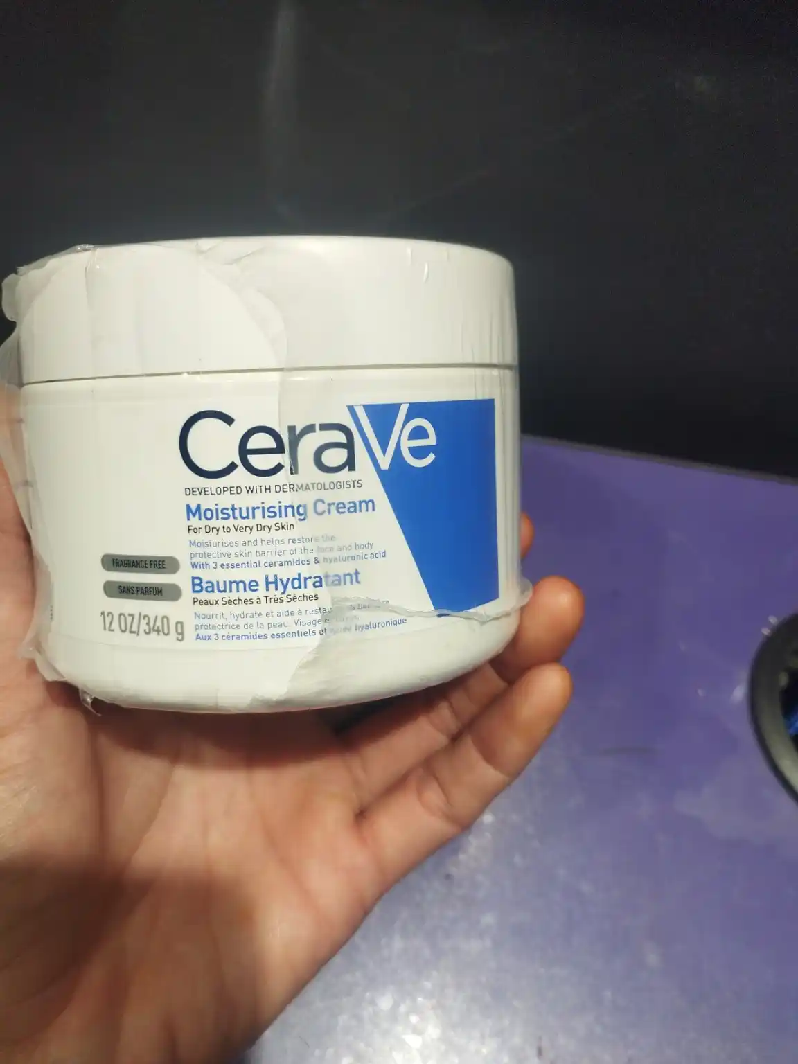 CeraVe Quruq va juda quruq yuz va badan terisi uchun namlantiruvchi krem, 340 g