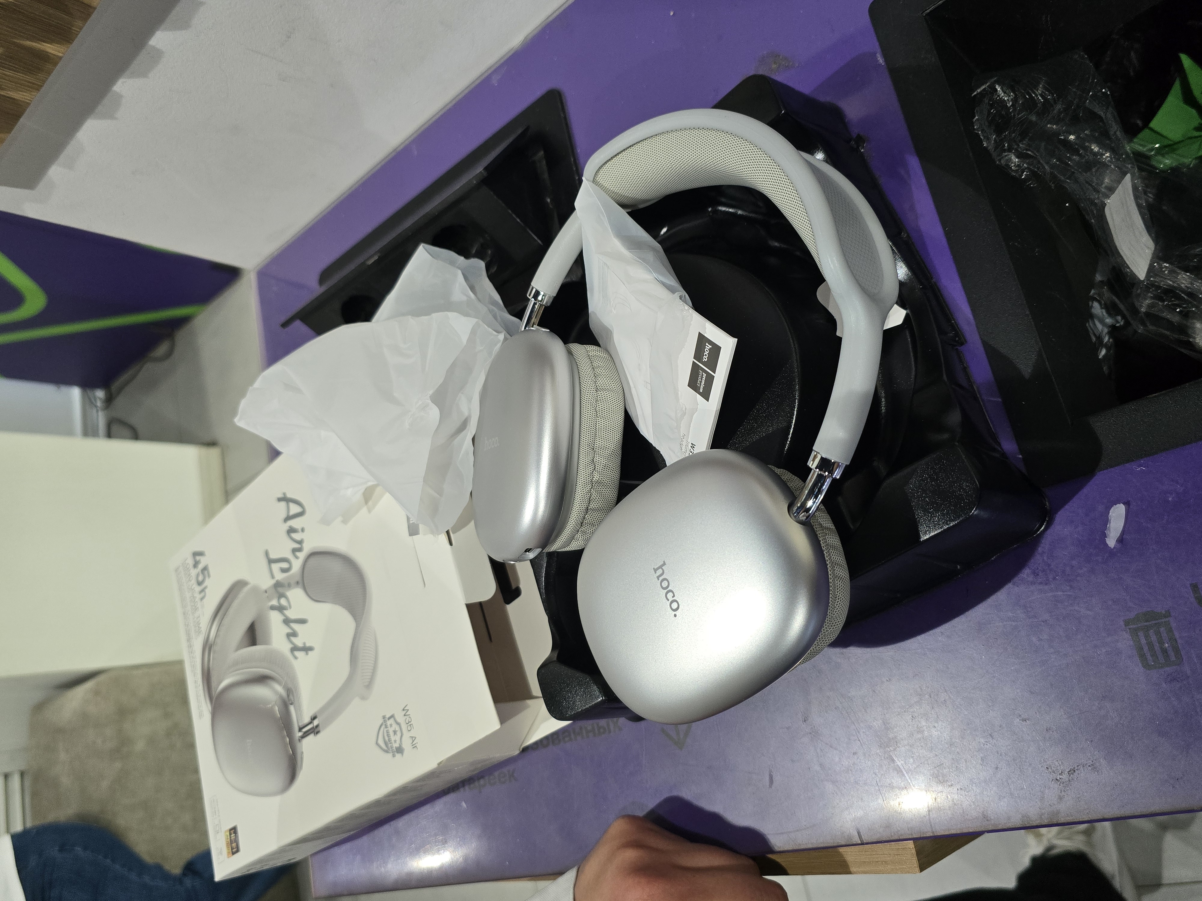 Hoco W35 Air to‘liq o‘lchamli, simsiz quloqchinlari, Bluetooth 5.3
