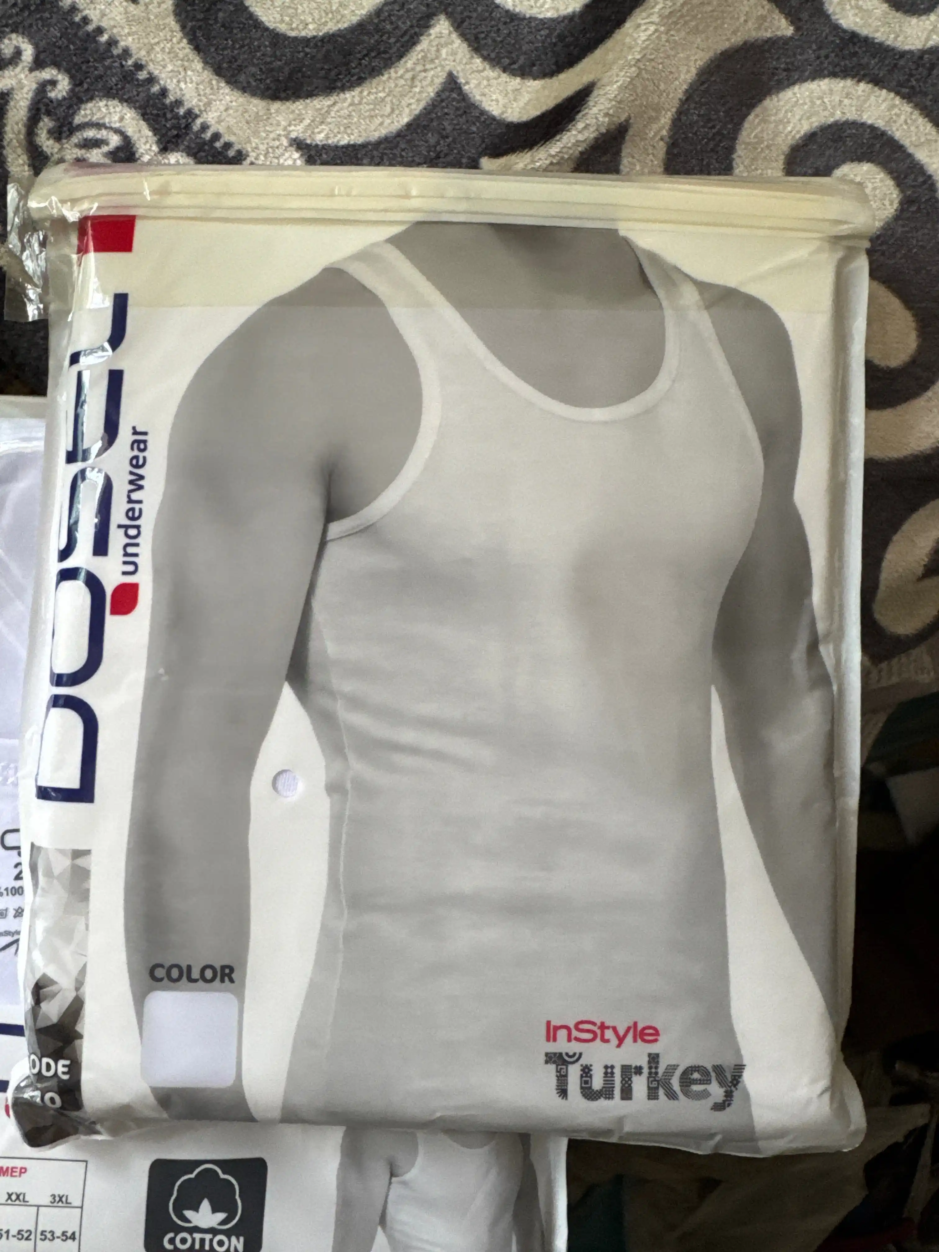 Erkaklar uchun mayka, choksiz, 100% paxta