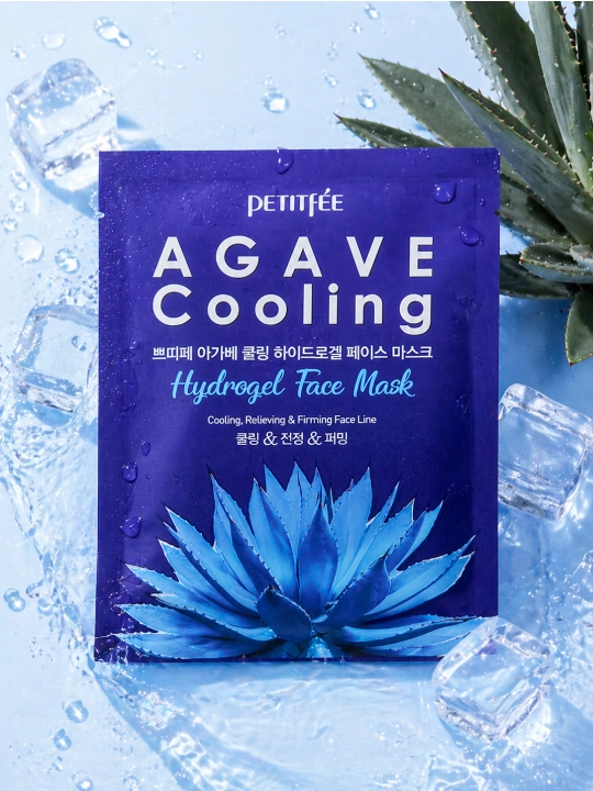 PETITFEE Agave Cooling Hydrogel Face Mask — Agava bilan sovituvchi gidrogel niqob