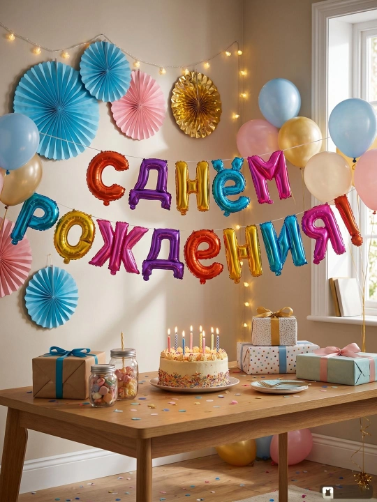 Воздушные шары Happy Birthday, набор воздушных шариков на день рождения, фотозона