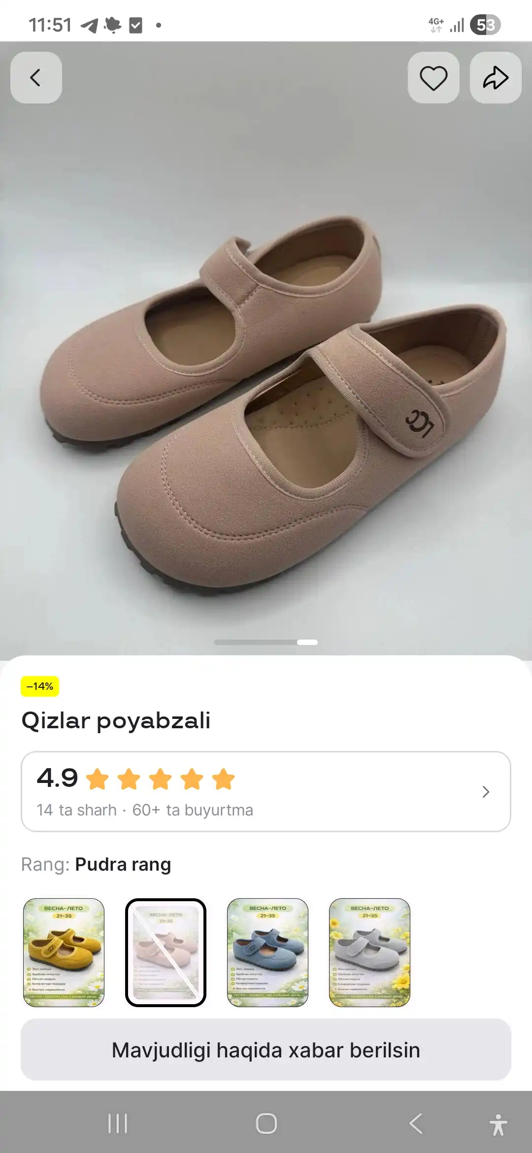 Туфли для девочек