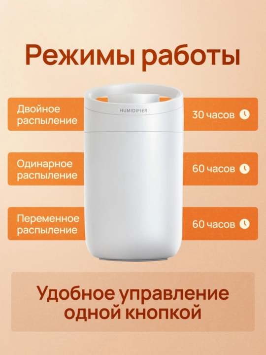Увлажнитель воздуха, ультразвуковой, для дома и офиса