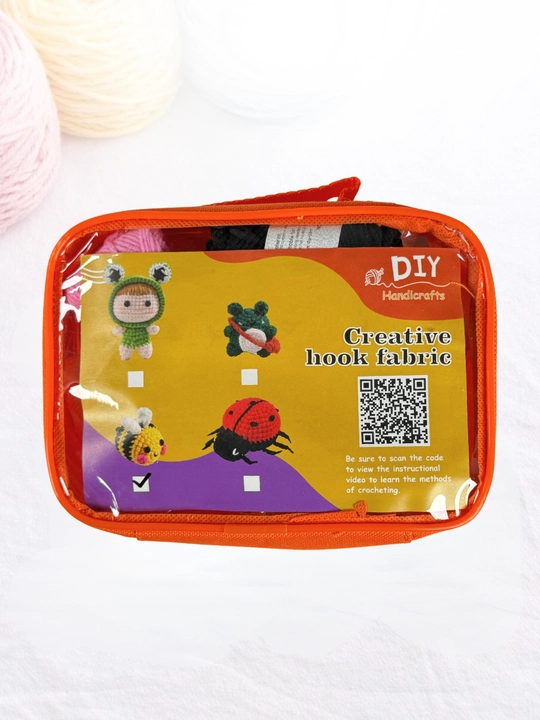 Мини набор для вязания крючком DIY, пряжа, крючки, наполнитель, для начинающих