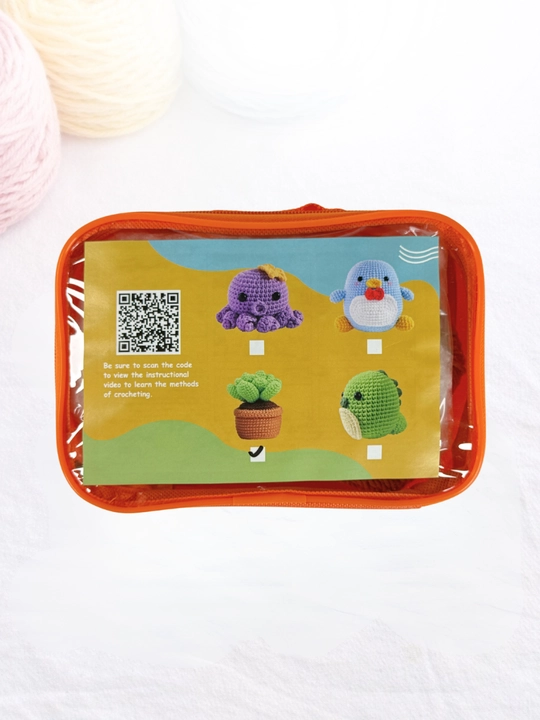 Мини набор для вязания крючком DIY, пряжа, крючки, наполнитель, для начинающих