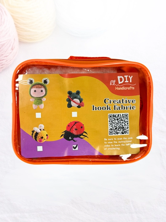 Мини набор для вязания крючком DIY, пряжа, крючки, наполнитель, для начинающих