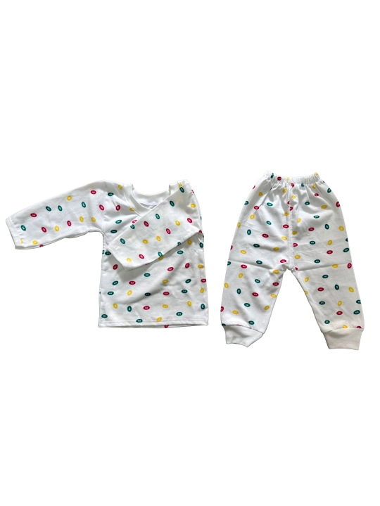 Chaqaloqlar uchun yumshoq paxtali uch to'plamli pijama