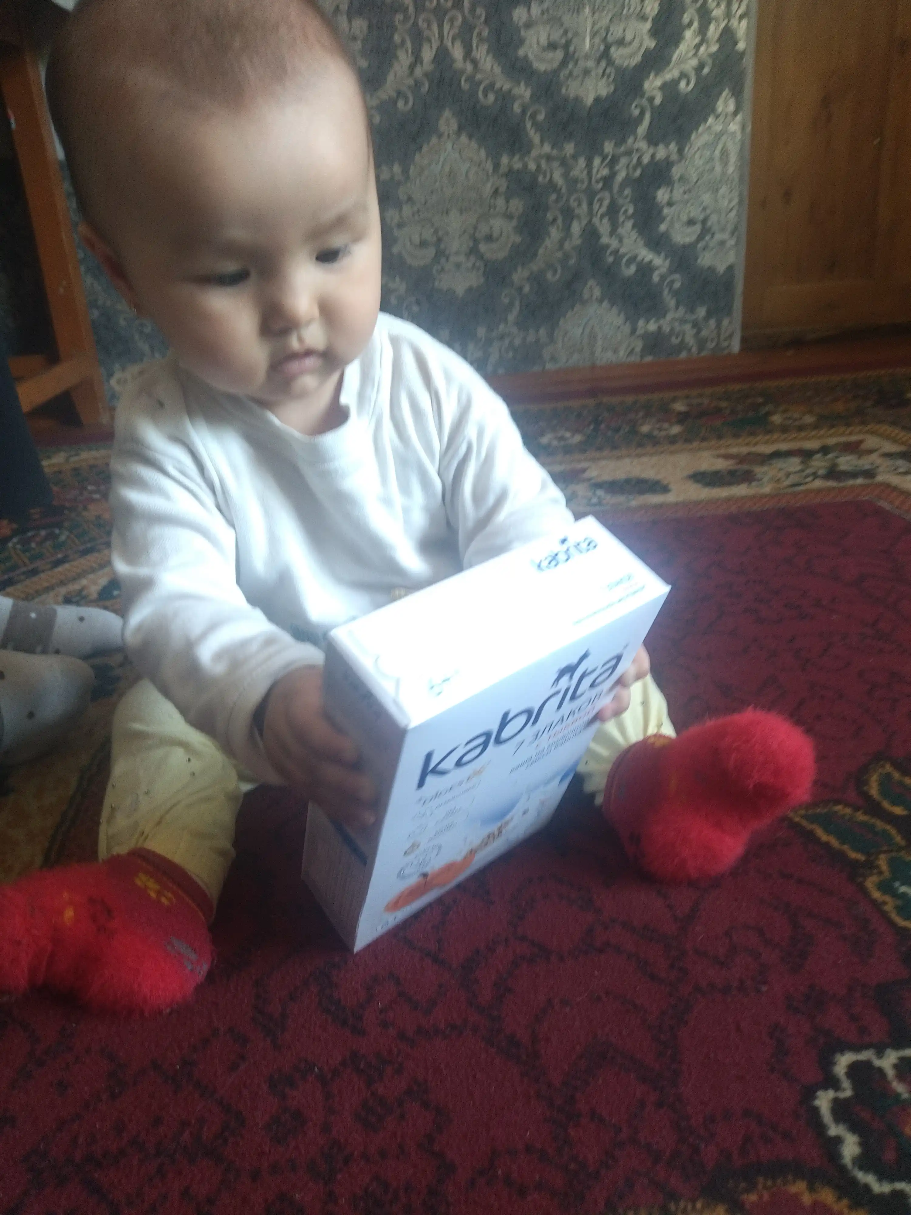 Ko'p yormali bo'tqa echki suti bilan Kabrita, qovoq bilan, 6 oydan boshlab