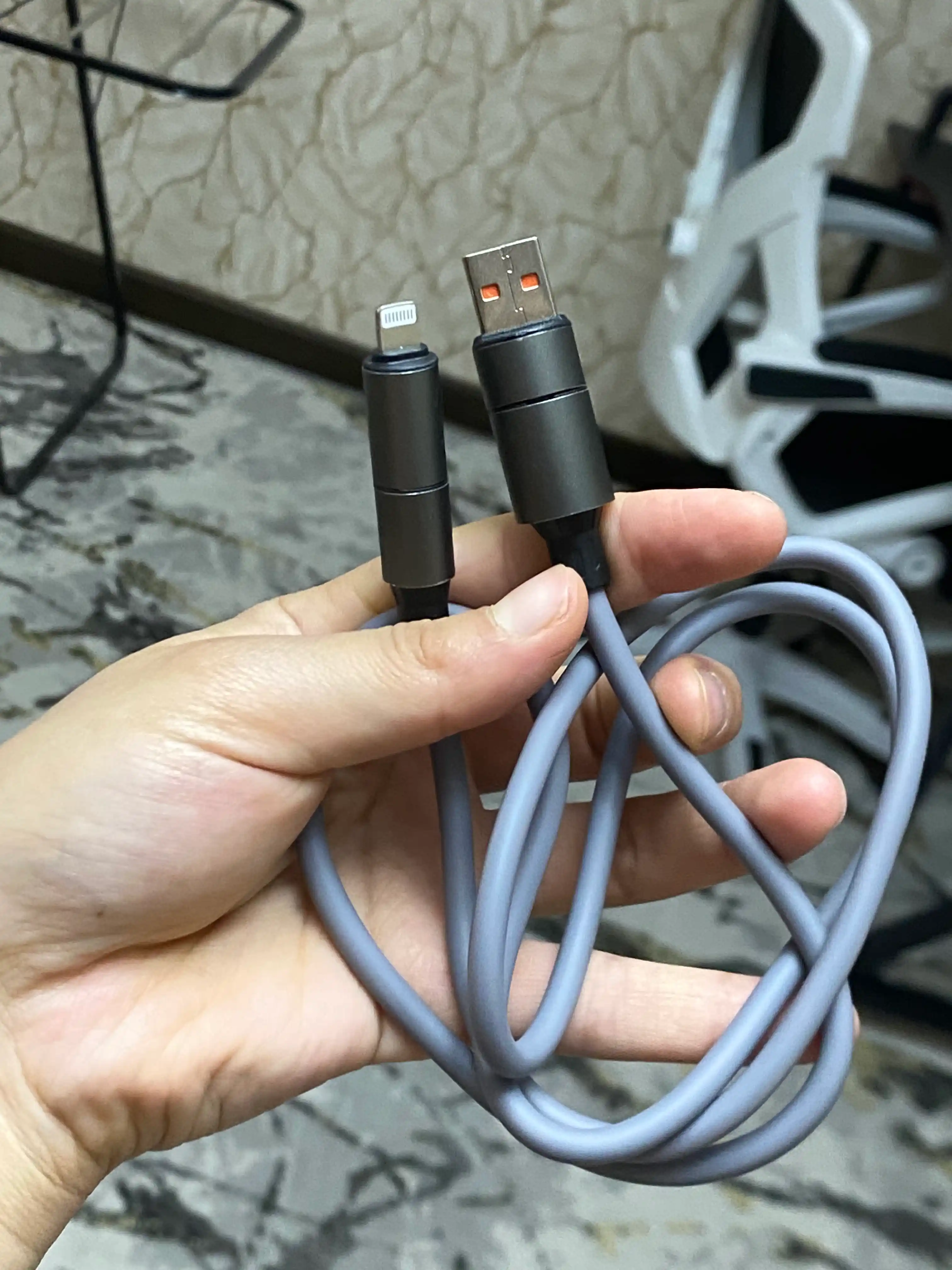 Зарядное устройство 240W, кабель для быстрой зарядки USB, Type-C, iPhone