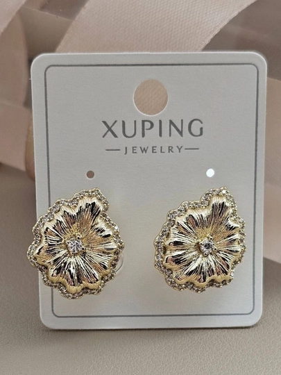 Cерьги Xuping, женские, с камнями, гипоаллергенные — G721K-SERGIXUPIN11-АЛЫЙ