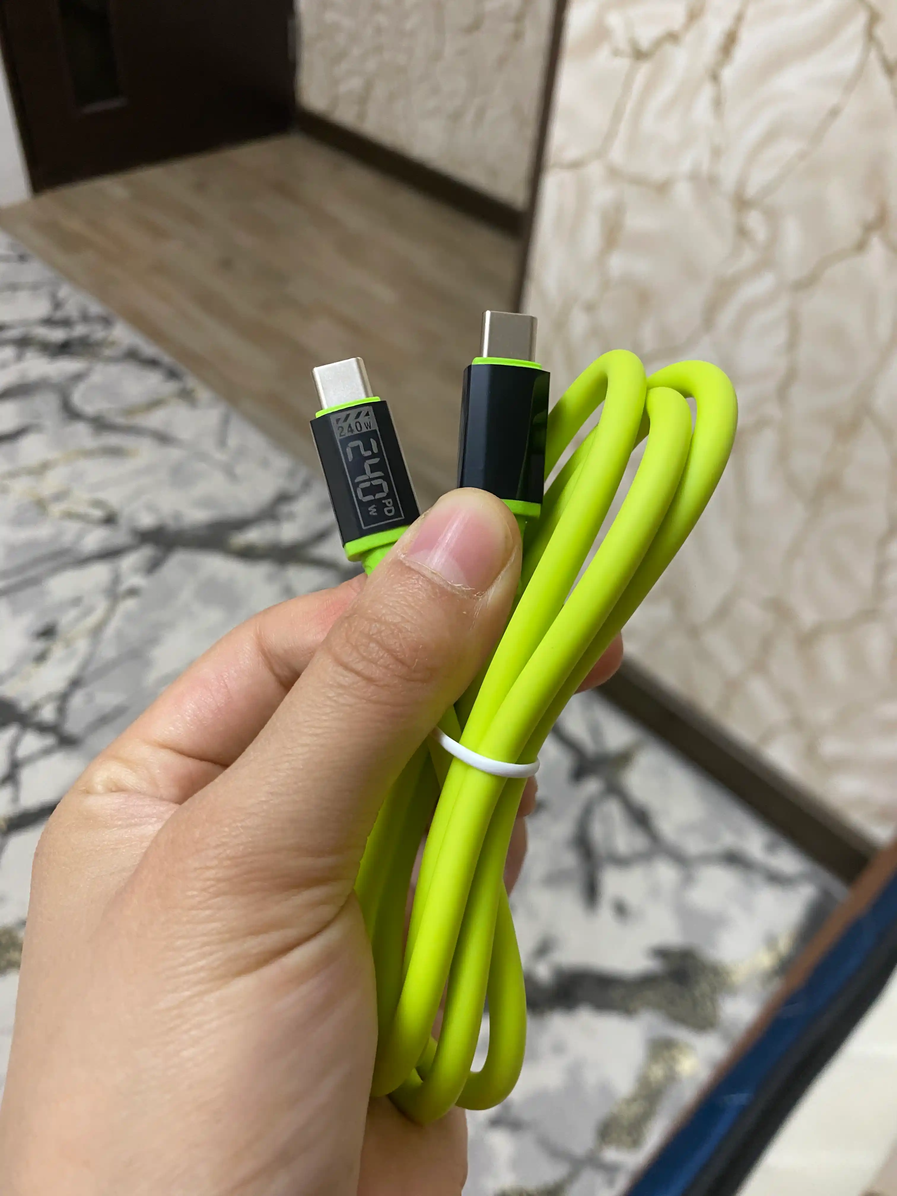 Зарядное устройство 240W, кабель для быстрой зарядки USB, Type-C, iPhone