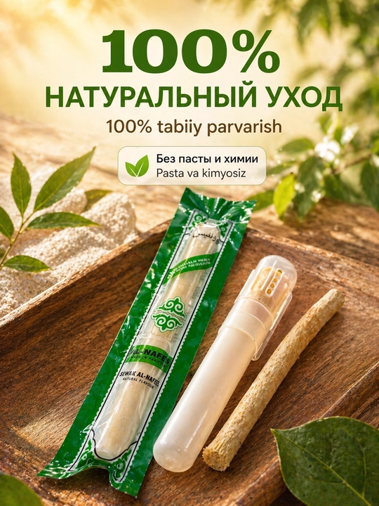 Натуральный Мисвак (Miswak) для гигиены полости рта Севак