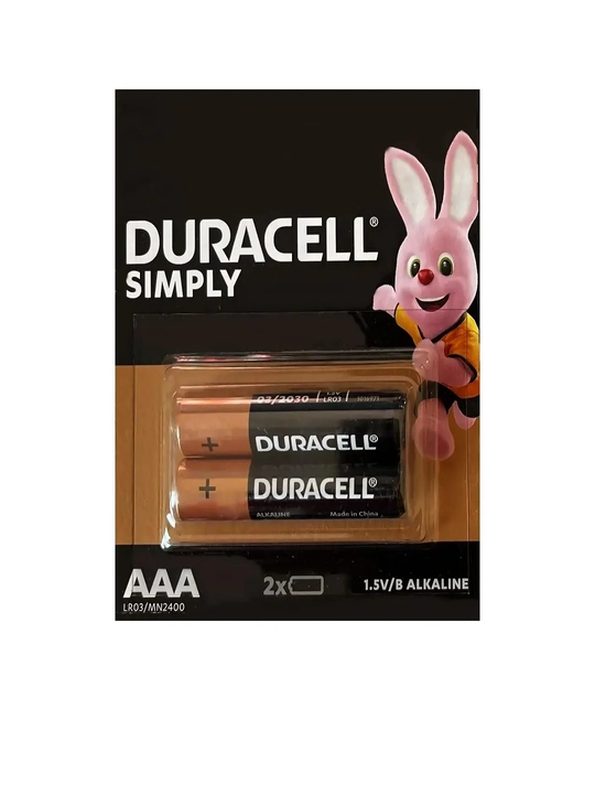 Батарейки Duracell AAA LR03/MN2400, 1.5V, 2 шт  - 