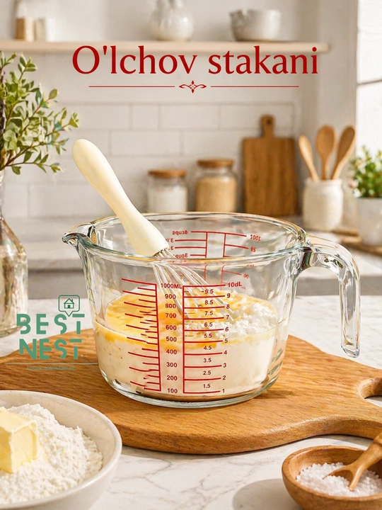 Стеклянный мерный стакан - 