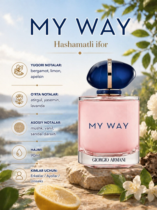 Парфюмерная вода для женщин My Way 90 мл - 