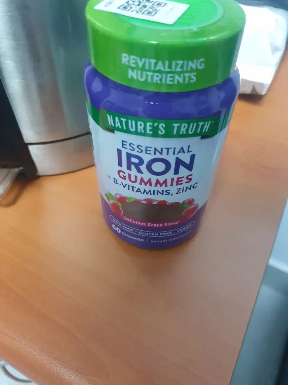 Nature's Truth Temir (Iron) + B-Kompleks va Sink, 60 ta vegan marmelad