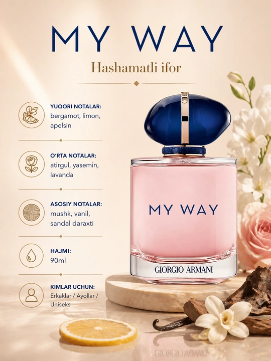 Ayollar uchun "My Way" atir suvi, 90 ml 