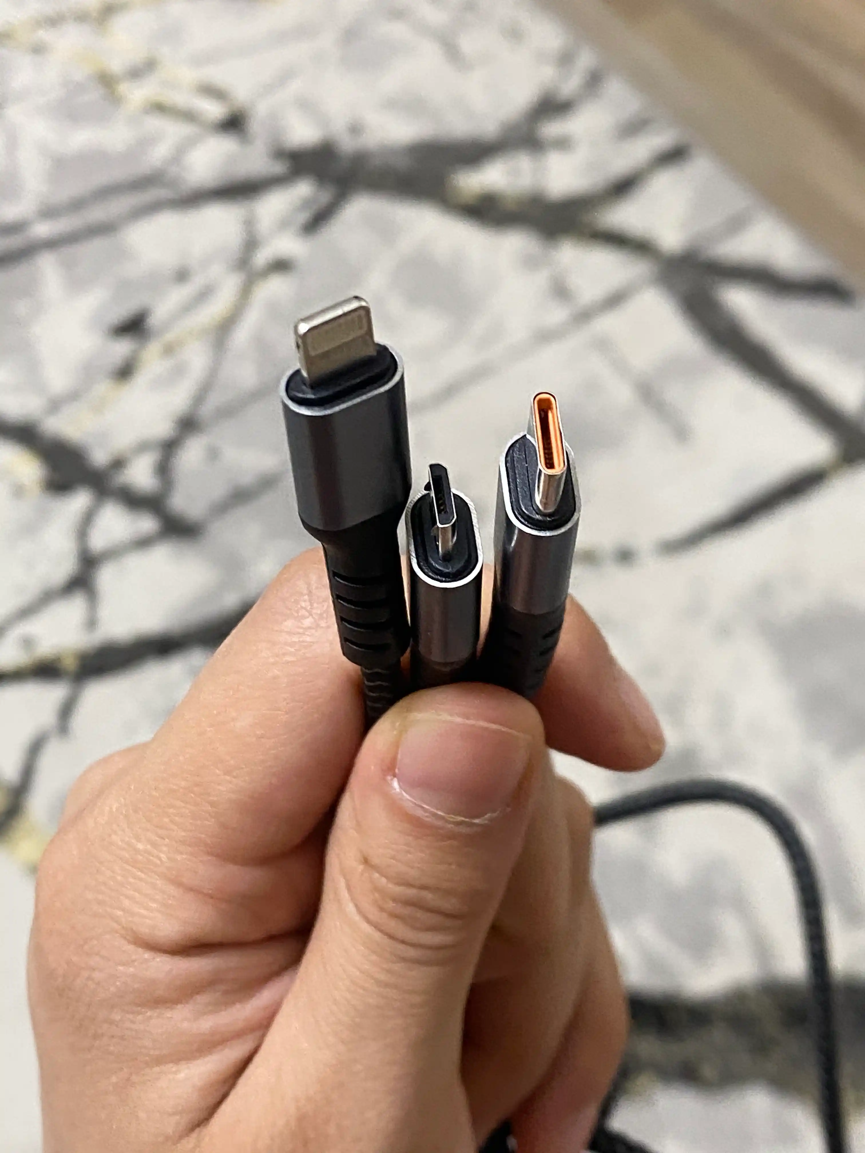 Зарядное устройство 120W, кабель для быстрой зарядки (Micro USB, Type-C, iPhone)