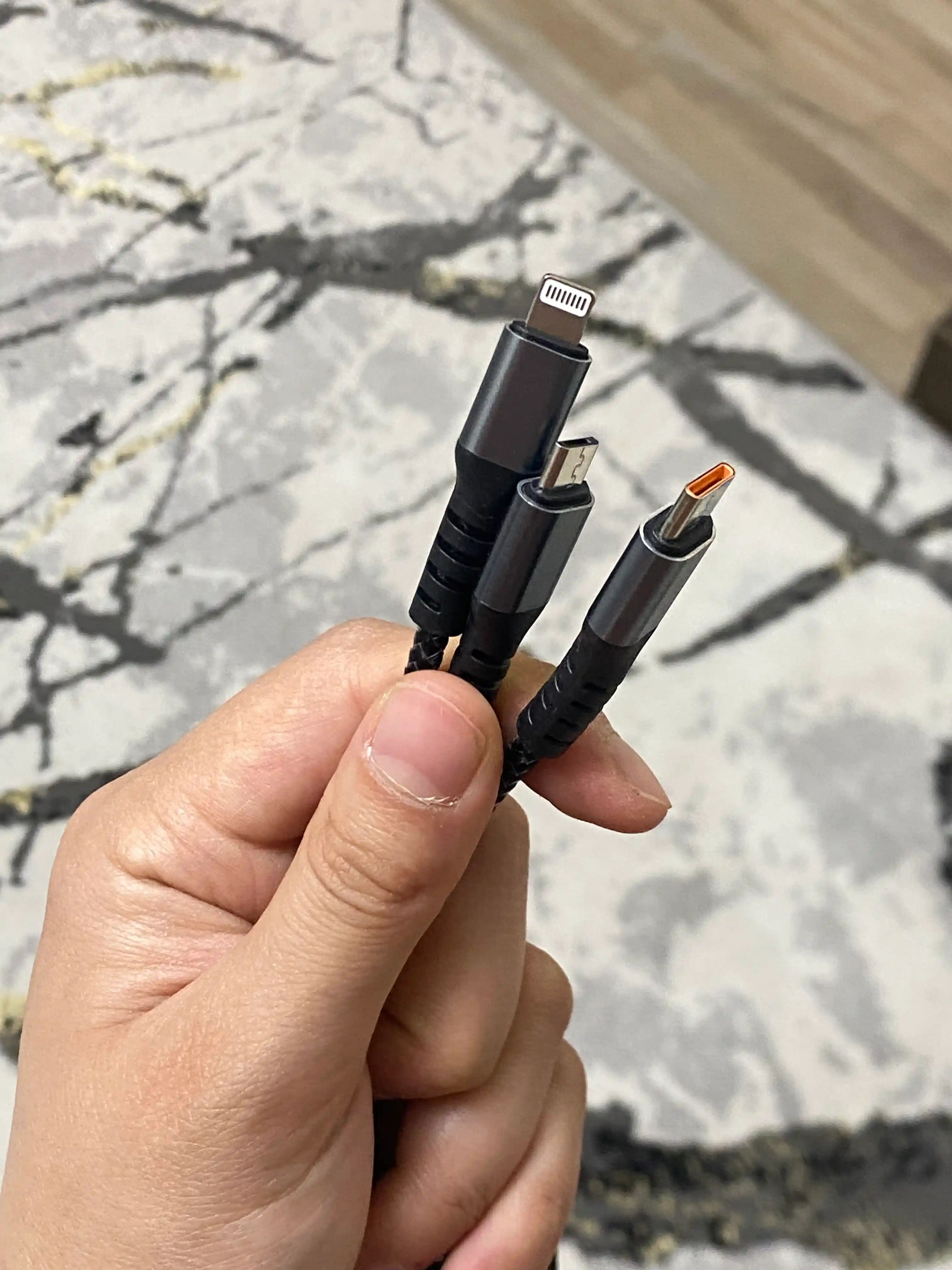 Зарядное устройство 120W, кабель для быстрой зарядки (Micro USB, Type-C, iPhone)