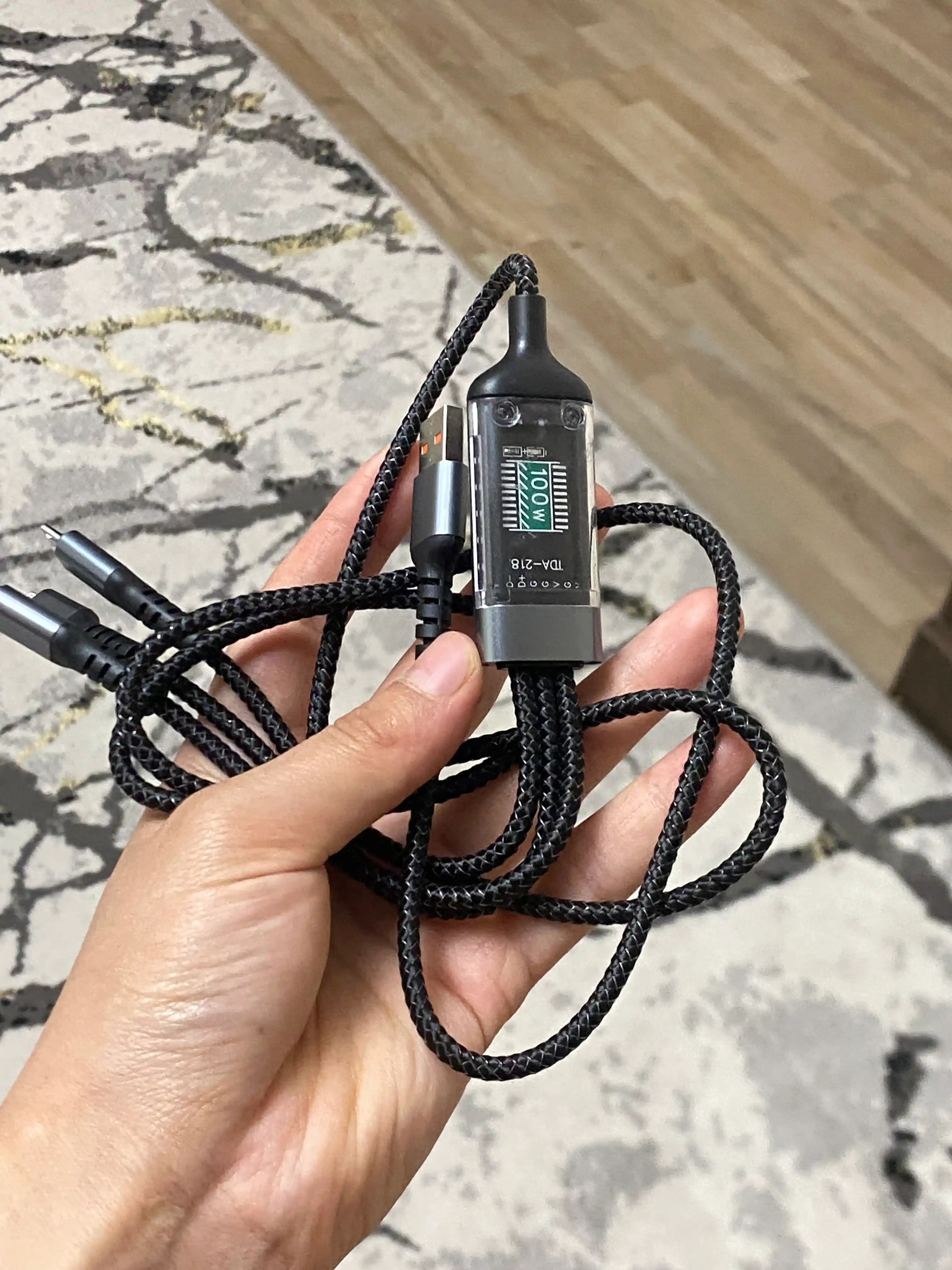 Зарядное устройство 120W, кабель для быстрой зарядки (Micro USB, Type-C, iPhone)