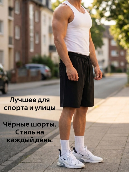 Мужские черные шорты с карманами шнурком, спортивные шорты для тренировок активного отдыха