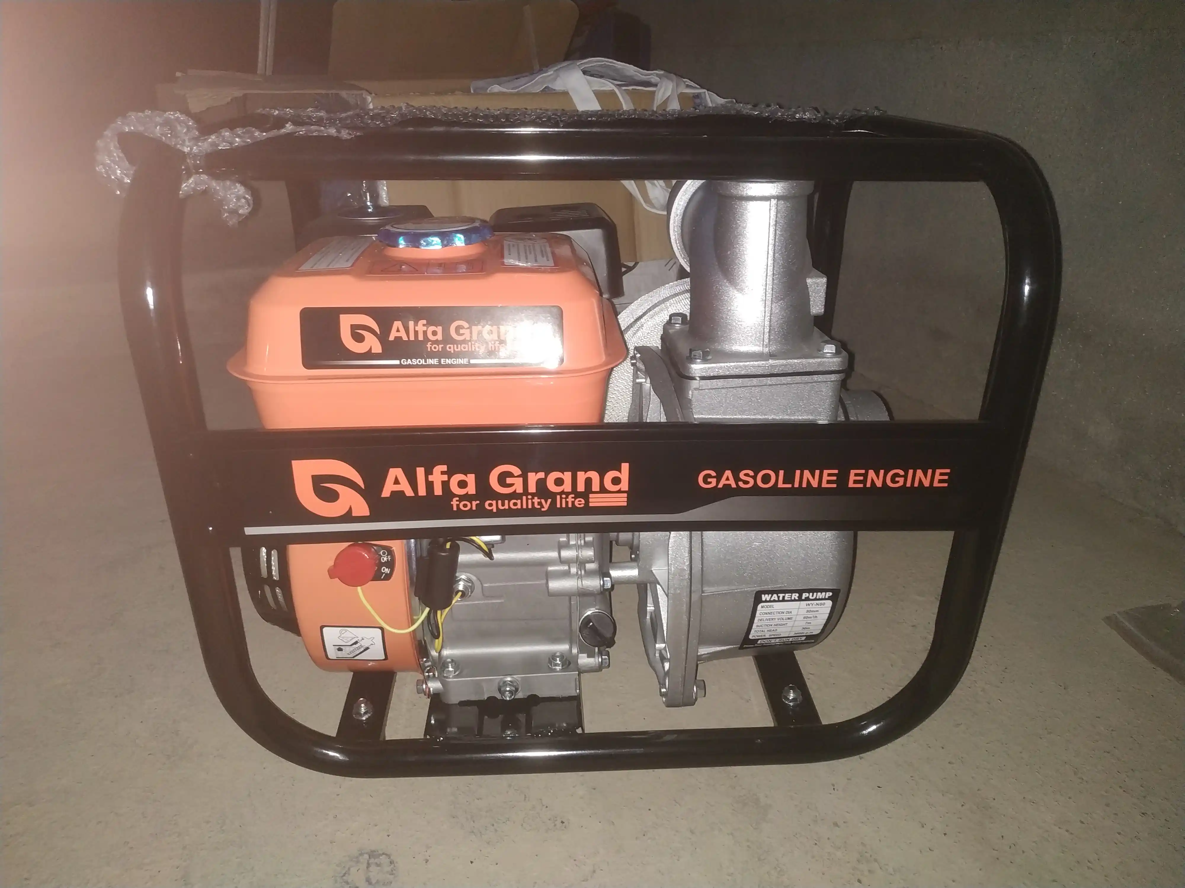 Benzinli motopompa Alfa Grand 7.5 Ot kuchi, 100% mis obmodka