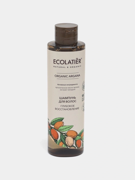 Шампунь для волос ECOLATIER Organiс, для сухих, поврежденных, ослабленных волос, vegan, 250 мл