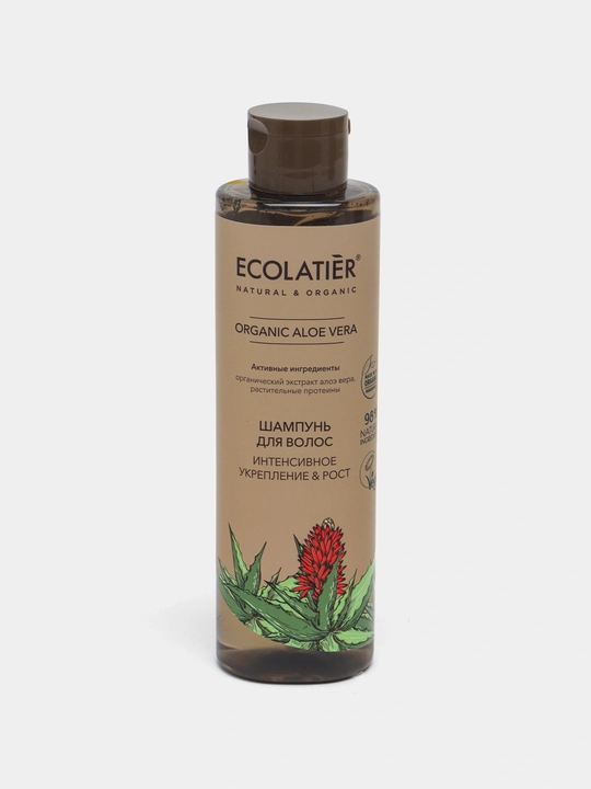 Шампунь для волос ECOLATIER Organiс, для сухих, поврежденных, ослабленных волос, vegan, 250 мл