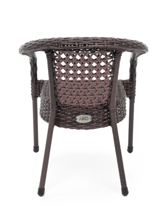 AIKO Deco 4 o‘rinli kvadrat mebel to‘plami, 1 ta stol va 4 ta kreslo, bog‘ mebellari, rotang