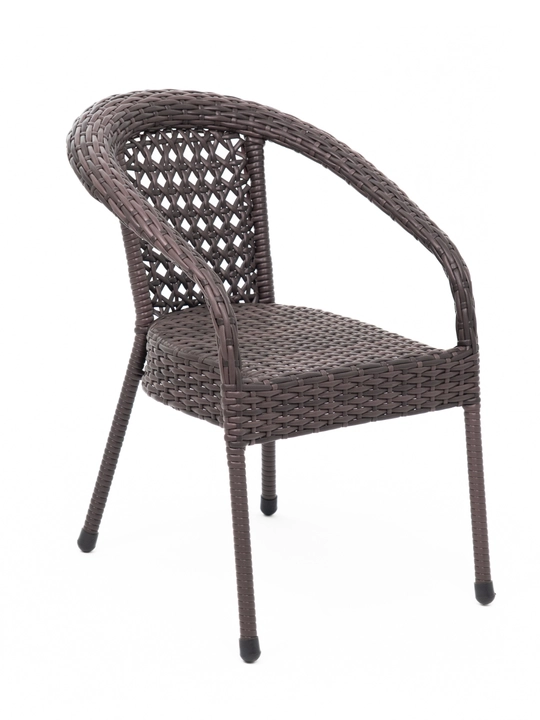 AIKO Deco 4 o‘rinli kvadrat mebel to‘plami, 1 ta stol va 4 ta kreslo, bog‘ mebellari, rotang