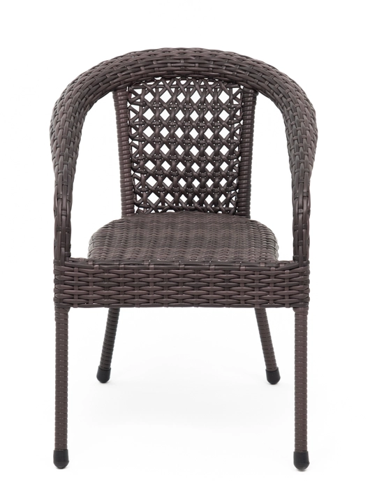AIKO Deco 4 o‘rinli kvadrat mebel to‘plami, 1 ta stol va 4 ta kreslo, bog‘ mebellari, rotang