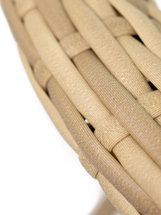 AIKO Deco 4 o‘rinli kvadrat mebel to‘plami, 1 ta stol va 4 ta kreslo, bog‘ mebellari, rotang