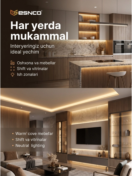 LED лента 12V 4500K (5 метров) – 120/240 LED/м, резка каждые 5 см, нейтральный белый свет