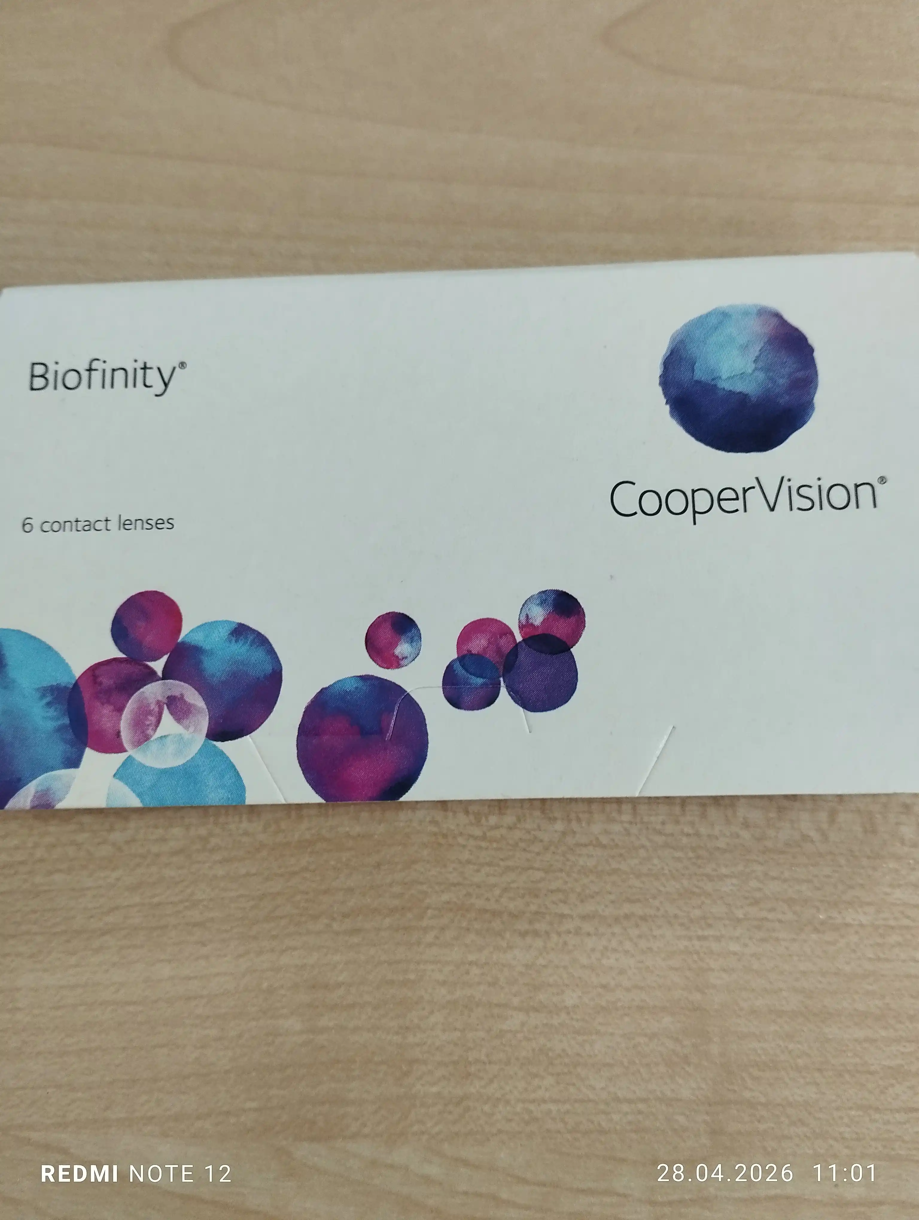 Kontaktli  linzalari  Biofinity, 6 dona
