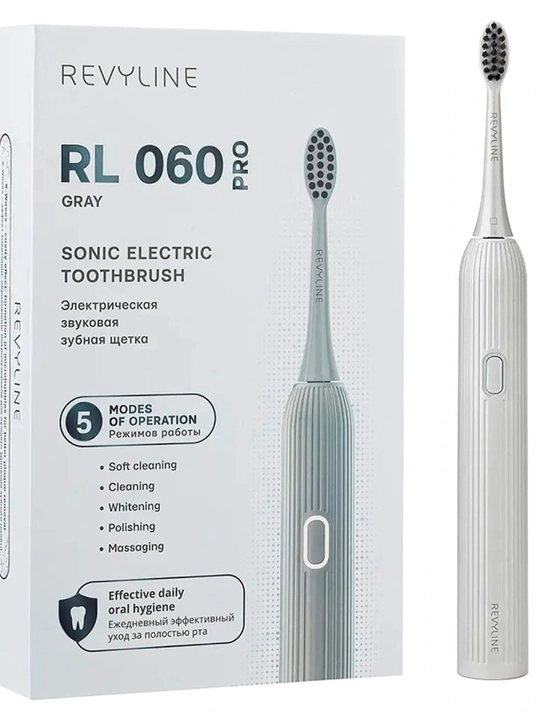 Электрическая звуковая зубная щетка Revyline RL 010, аккумуляторная щетка - 