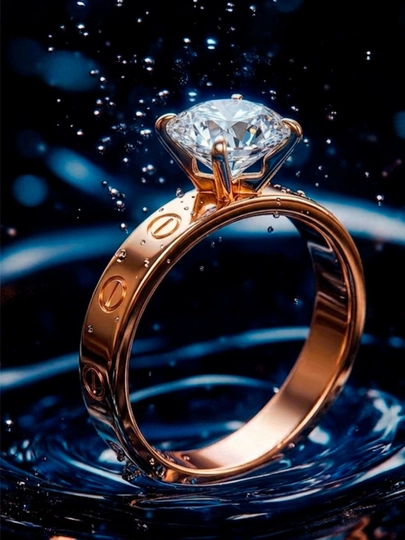 Кольца Cartier из нержавеющей стали, с камнями и без, для женщин и девушек — AJ1995-UZUKLAR-ЛИМОН-17