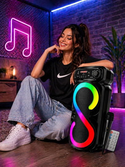 Portativ Bluetooth karaoke kolonka (RGB yoritgichli, hammasi modeliga qarab ozgaradi