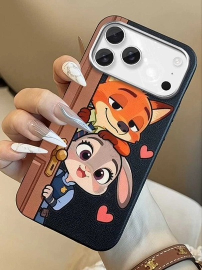 Чехол в стиле Zootopia — для iPhone 15, 16, 17 Pro Max - 