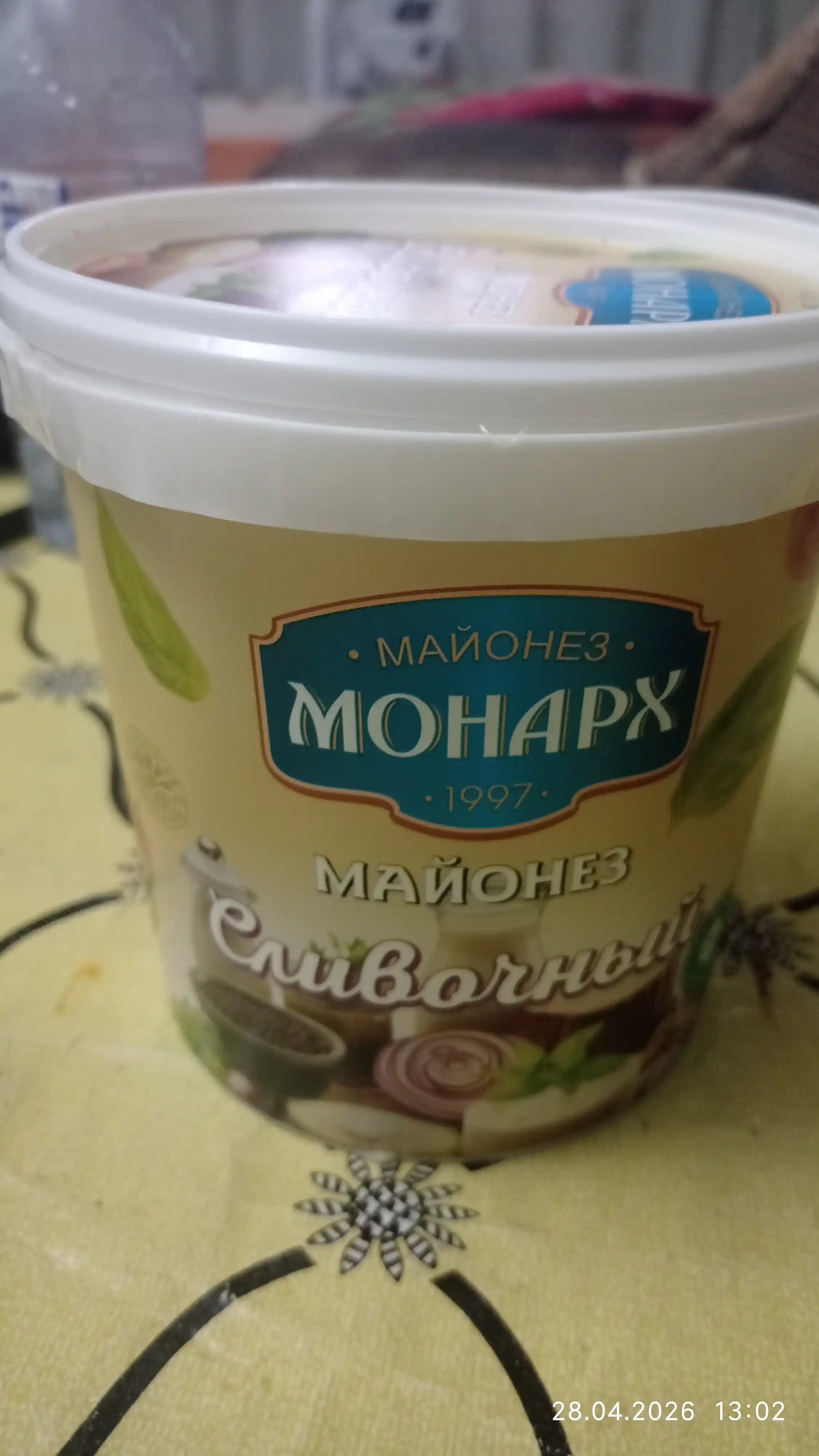 Mayonez "Monarx" qaymoqli, chelak 1 kg