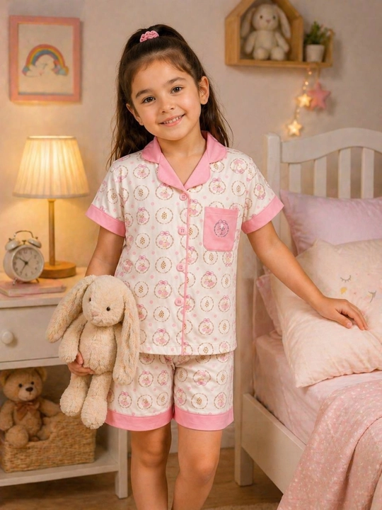 Bolalar pijama, qizlar uchun yozgi uy kiyimi, yumshoq, qulay - 