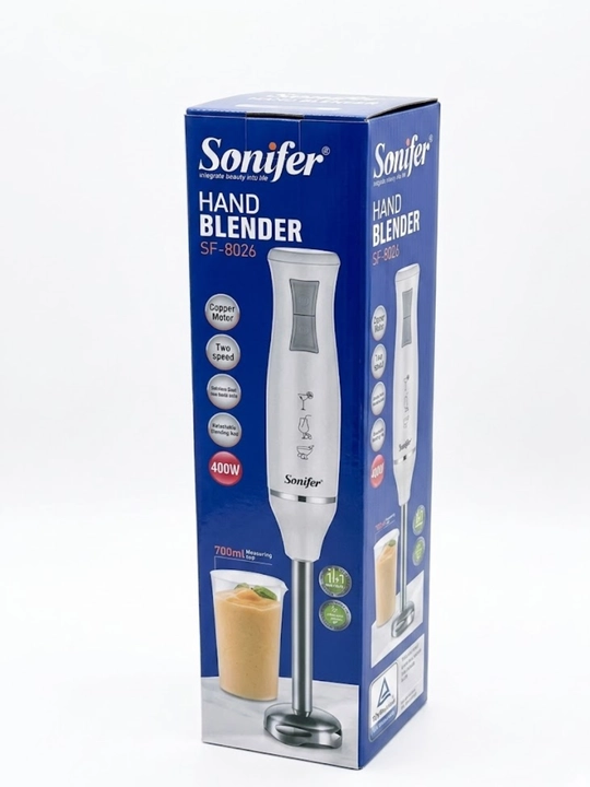 Elektr qo‘l blender Sonifer 200W — smuzi va sharbatlar tayyorlash uchun