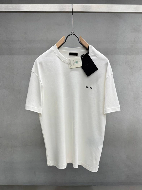Erkaklar uchun PRADA OVERSIZE futbolkalar, 100% paxta, Turkiyada ishlab chiqarilgan