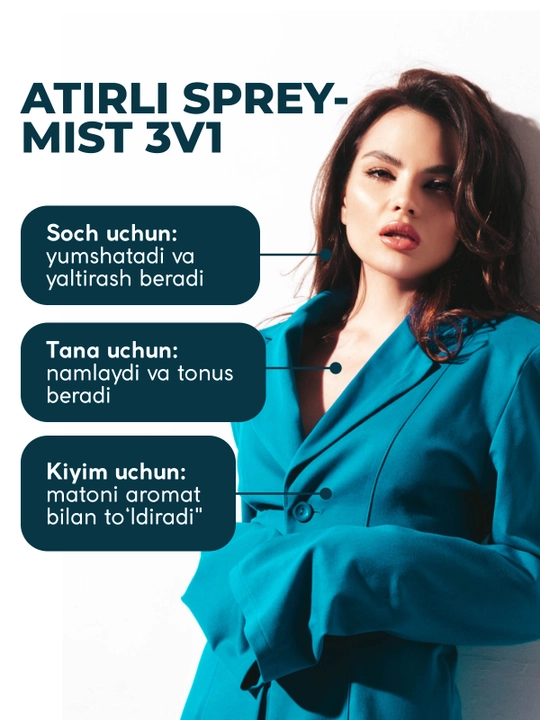 Мист спрей для тела и волос парфюмированный SEMILY, 150 мл
