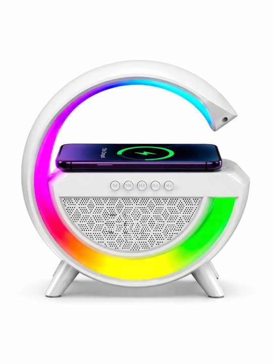 RGB LED Simsiz Zaryadli Bluetooth Kolonka Soatli va Lampali
