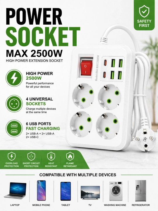 Удлинители и розетки с USB сетевые фильтры, кабель, multi socket - 