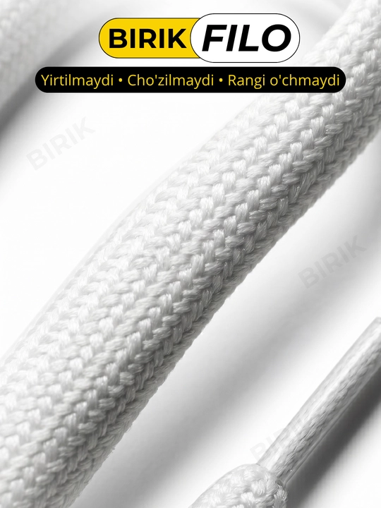 BIRIK FILO - Круглые шнурки 5мм полиэстер 80 см
